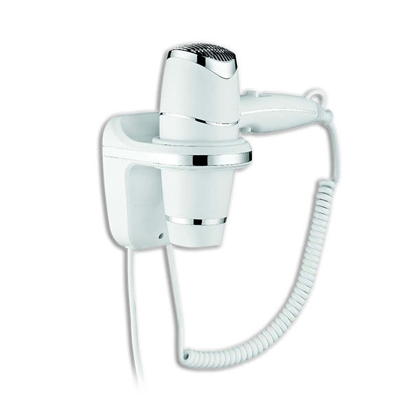 VAMA ASCIUGACAPELLI 1800 W, ABS BIANCO, CON FINITURE CROMATE – COMFORT-PRO